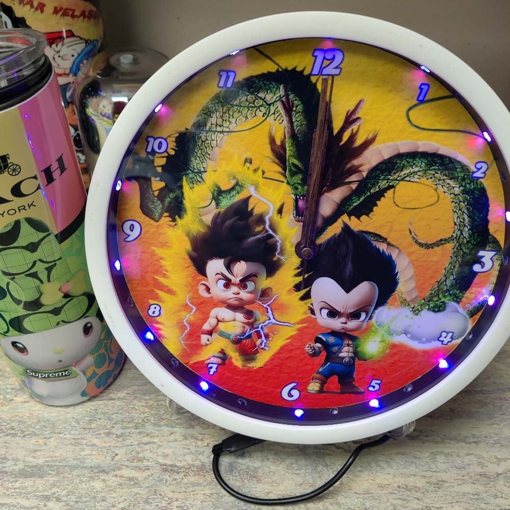 Dragon Ball Z dance light clock